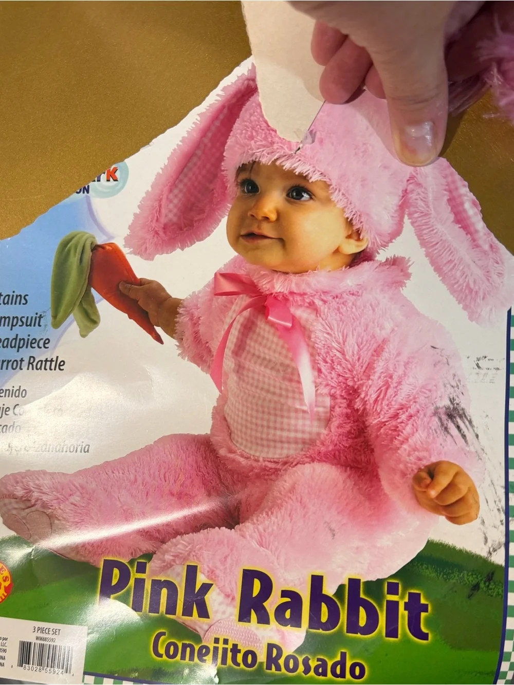 Rubie's PINK BUNNY Rabbit Baby Infant Costume, 3pc 6-12 Months NWT | Halloween